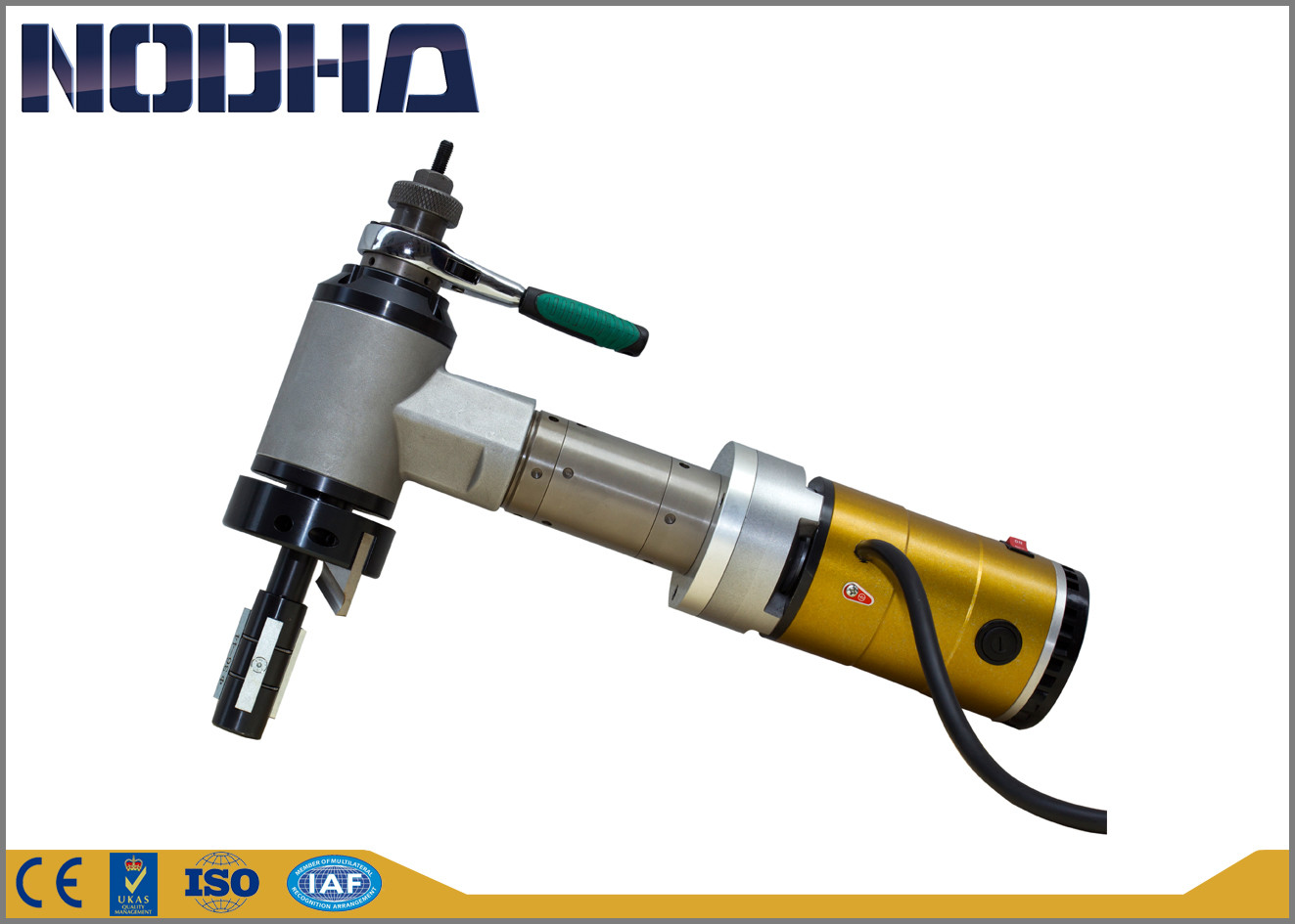 Identificación - Marca conducida eléctrica montada de la máquina NODHA del extremo de tubo que bisela