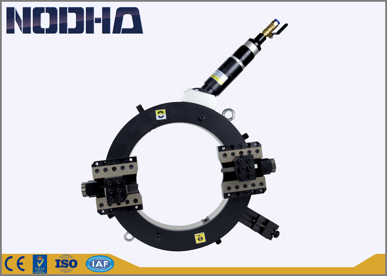 Diseño compacto de la máquina del corte neumático del tubo de la alimentación que bisela automática