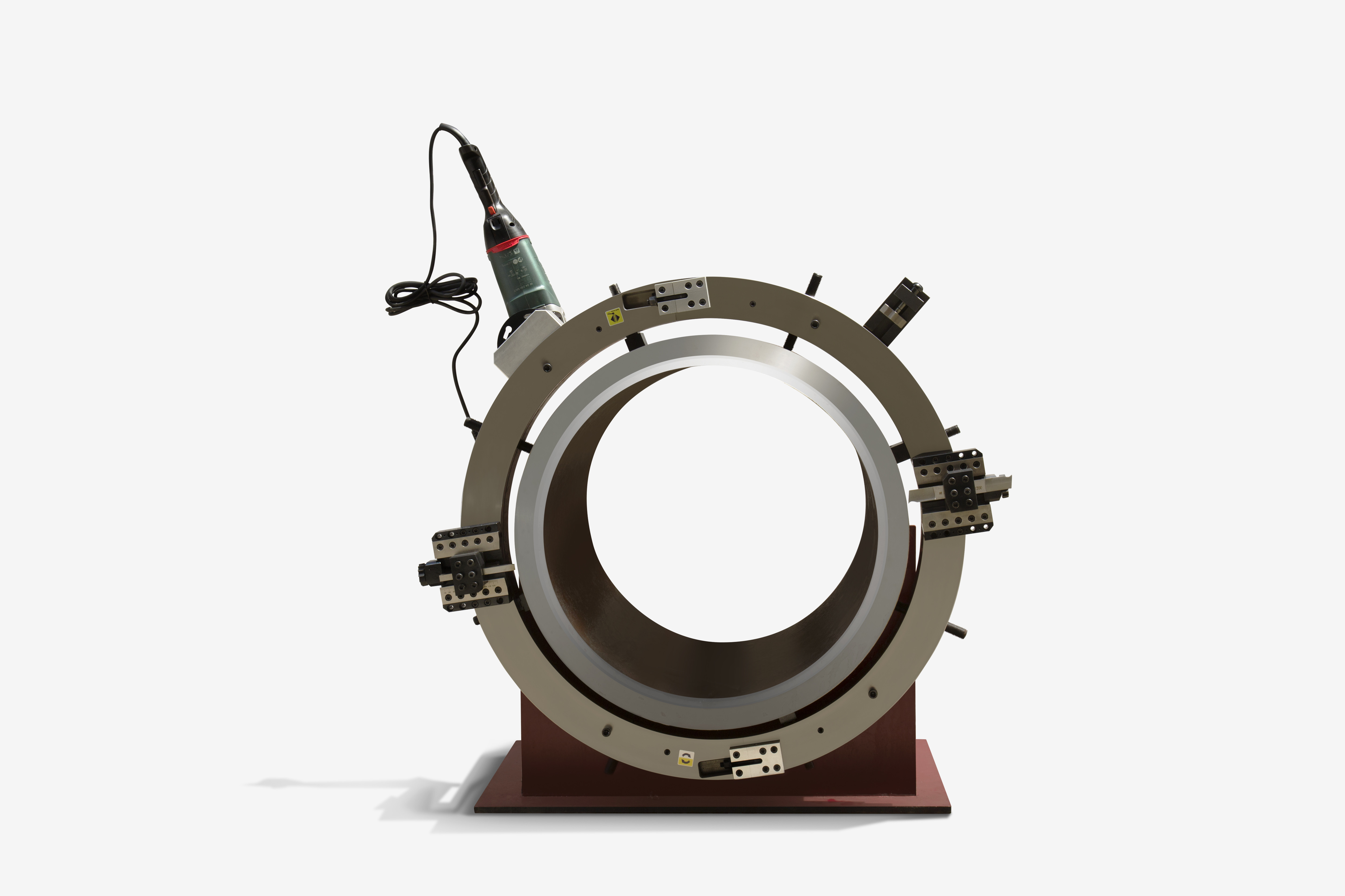 Portable partido del diseño del marco en el corte del tubo del sitio y eléctrico de la máquina que bisela conducidos